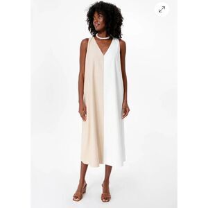 Pomander Place White‎ and Tan Sallie Dress sz Xl